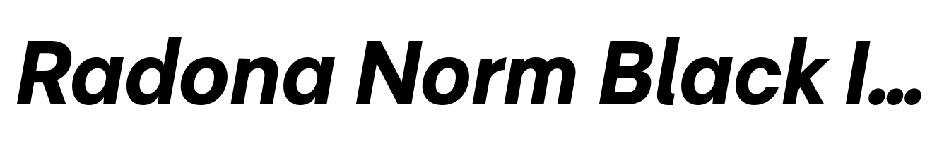 Radona Norm Black Italic